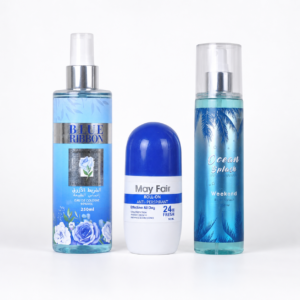 عرض الانتعاش الرجالي من عطور الشبراويشي يضم Blue Ribbon 250 مل وOcean Splash 250 مل وMay Fair Roll-On 50 مل